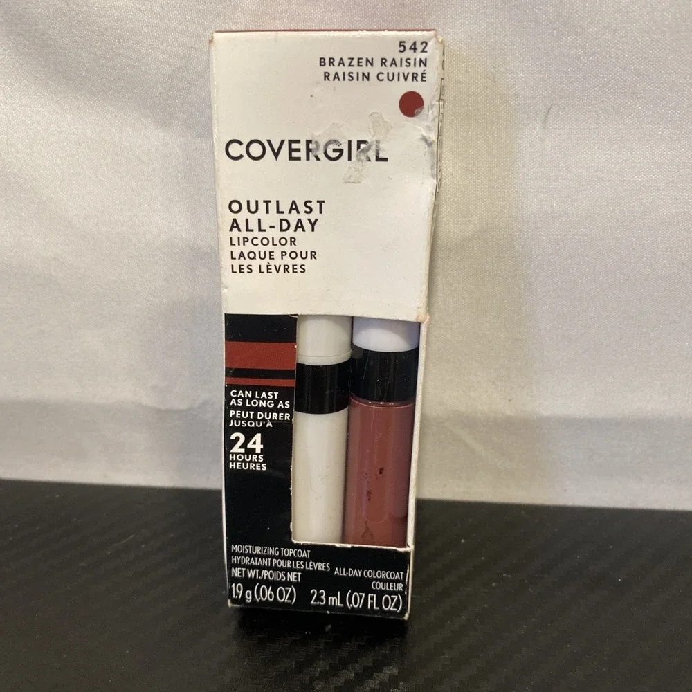 CoverGirl Outlast All-Day Lip Color, #542 Brazen Raisin, 0.07‎ fl oz